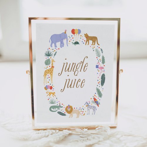 Party Animals Birthday Party Jungle Juice Sign