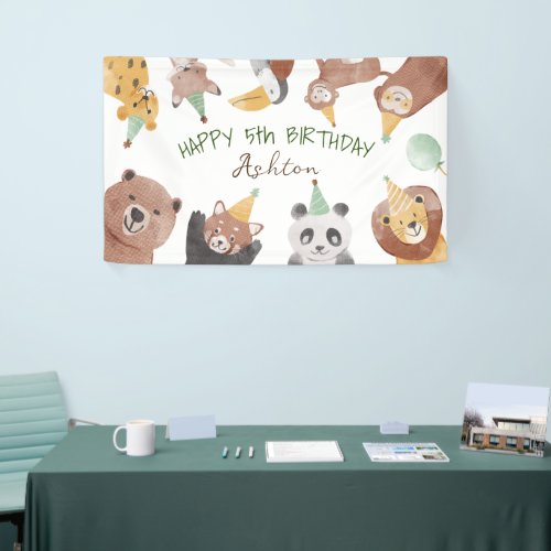 Party animals birthday party personalized banner