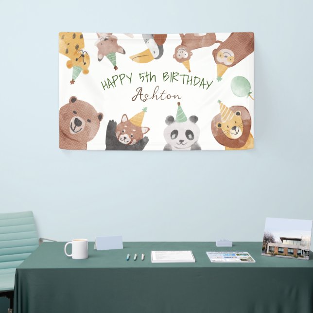 Party animals birthday party personalized banner (Tradeshow)