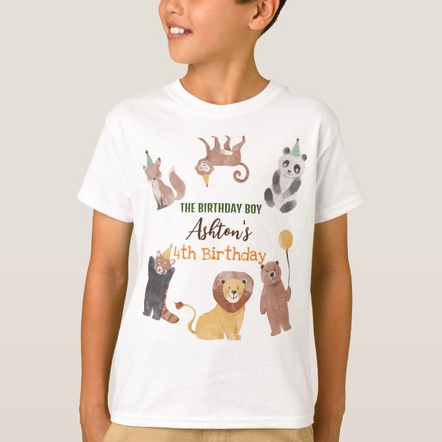 Party animals birthday party personalized matching T-Shirt (Front)