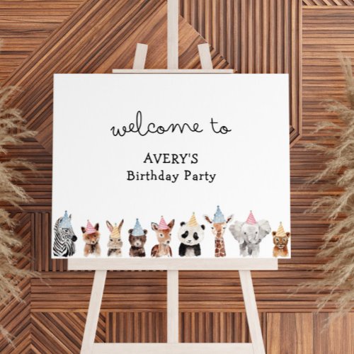 Party Animals Birthday Welcome Foam Board