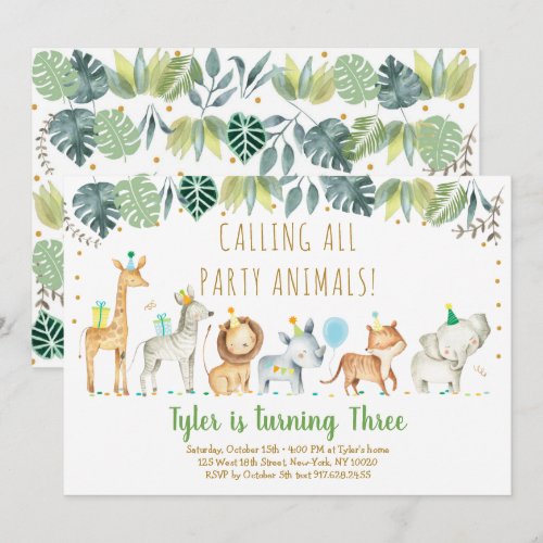 Party Animals Boy Safari Birthday