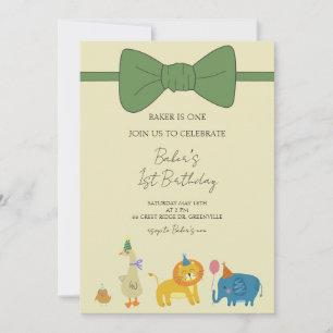 Party Animals Boys Birthday Invitation