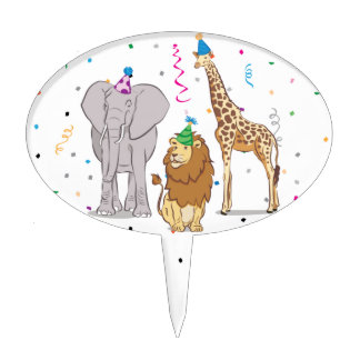 Party Animals Cake Topper