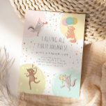 Party Animals Colorful Kids Birthday Party Invitation<br><div class="desc">Invite your friends and family to celebrate your little party animal with this fun,  colorful and exciting birthday party invitation. This design features an adorable fox,  squirrel and deer! With colorful accents we're sure you'll love. Find matching items in our shop.</div>