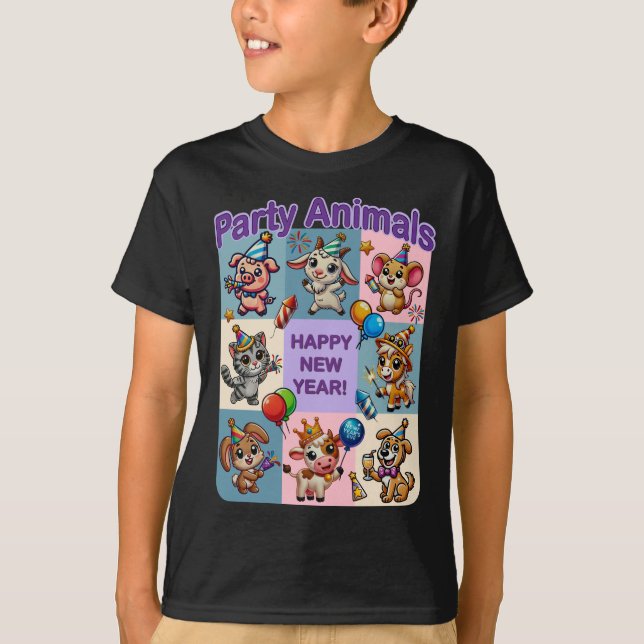 Party Animals "Happy New Year" T-Shirt (Front)
