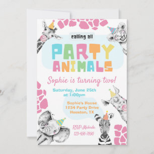 Party Animals Invitation Party Animals Birthday
