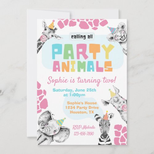 Party Animals Invitation  Party Animals Birthday