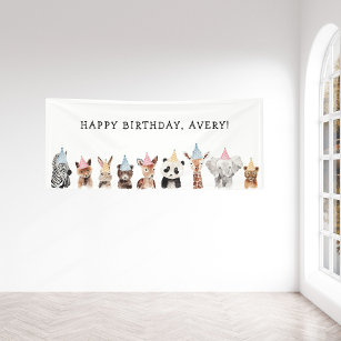 Party Animals Kids Birthday Banner