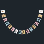 Party Animals Kids Happy Birthday Bunting Flags<br><div class="desc">Celebrate your little one's birthday in style with this party animal themed banner featuring cute baby animals with party hats.</div>
