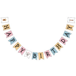 Party Animals Kids Happy Birthday Bunting Flags