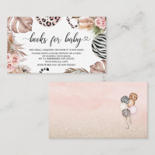 Party Animals Leopard Print Jungle Wild baby show Enclosure Card