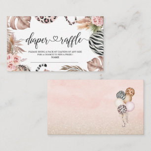 Party Animals Leopard Print Jungle Wild baby showe Enclosure Card