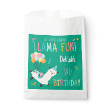 Party Animals Llama Birthday Girls Green