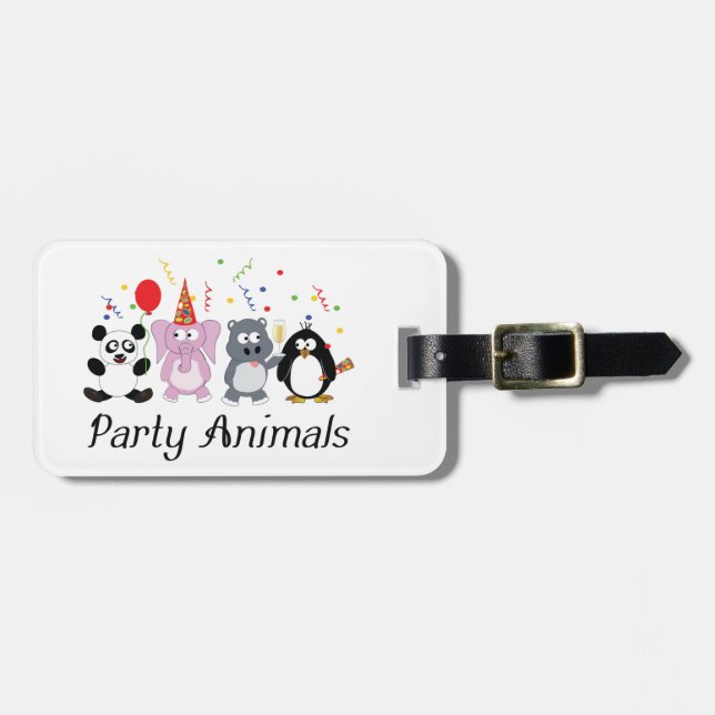 Party Animals Luggage Tag (Front Horizontal)