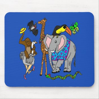 Party Animals Mouse Pad by PugWiggles at Zazzle