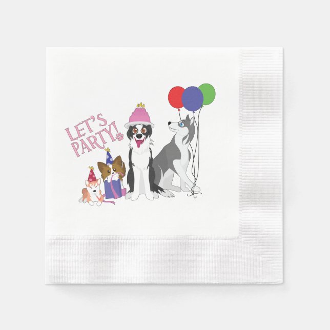 Party Animals Paper Napkins (Front)
