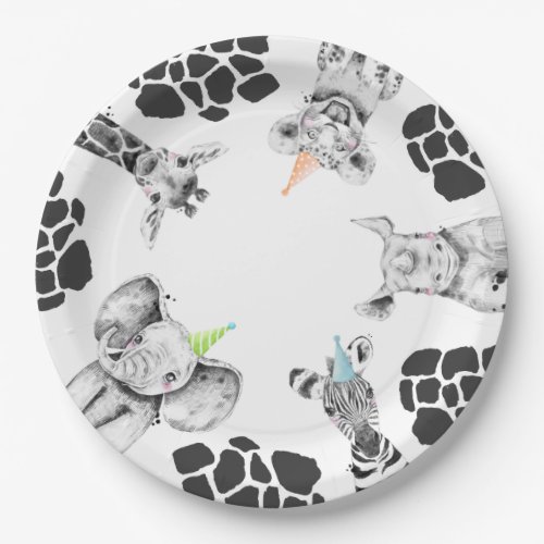 Party Animals Paper Plates  Safari Party Plates