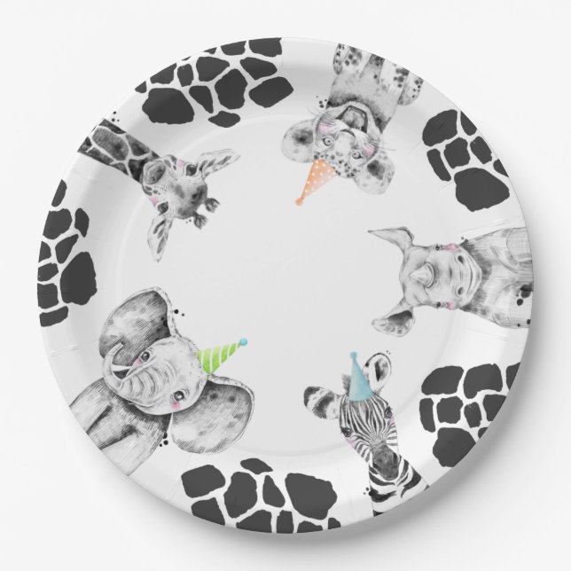 Party Animals Paper Plates | Safari Party Plates (Front)