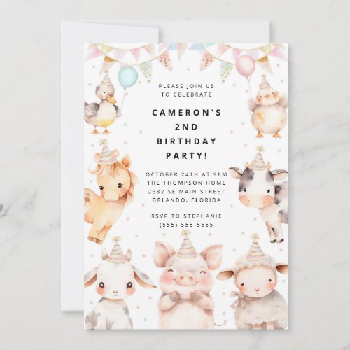 Party Animals Safari Birthday Party Invitation