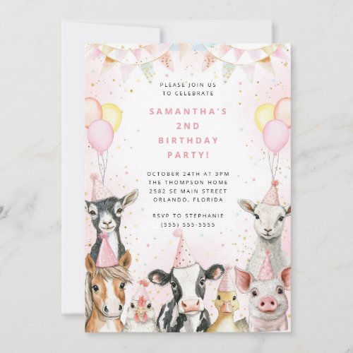 Party Animals Safari Birthday Party Invitation