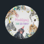 Party Animals Safari Wild Anima Zoo Birthday Paper Plates<br><div class="desc">♥ A perfect addition to your little one'e birthday party! Party Animals theme. Designed to match our Party Animals theme collection.</div>