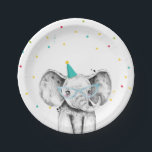 Party Animals Safari Wild Elephant Zoo Birthday Paper Plates<br><div class="desc">♥ A perfect addition to your little one'e birthday party! Party Animals theme. Designed to match our Party Animals theme collection.</div>