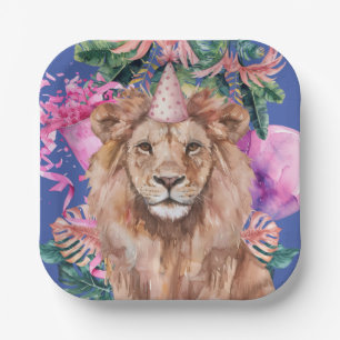 Party Animals Safari Wild One Boy Birthday Party Paper Plates