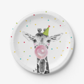 Party Animals Safari Wild One Giraffe Zoo Birthday Paper Plates