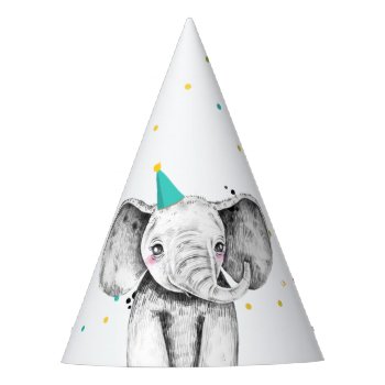 Party Animals Safari Wild One Jungle Zoo Birthday Party Hat by Anietillustration at Zazzle