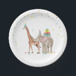 Party Animals Safari Zoo Party Girl Wild Birthday Paper Plates<br><div class="desc">♥ A perfect addition to your little one's birthday party! Wild animals theme. Party animals theme. Designed to match our Party Animals theme collection. ★ Easily PERSONALIZE this design with your details via the "CUSTOMIZE" button! ★ If you need coordinating MATCHING ITEMS, please check our matching collection or shop. If...</div>
