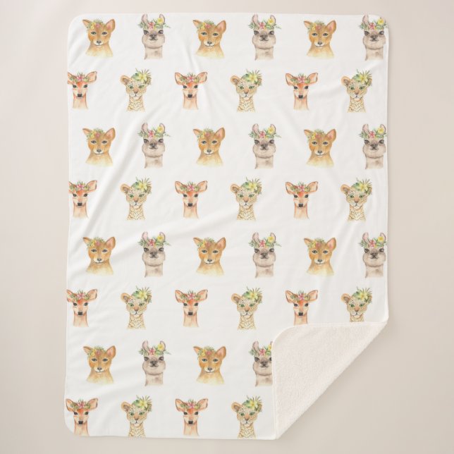 PARTY ANIMALS SHERPA BLANKET (Front)