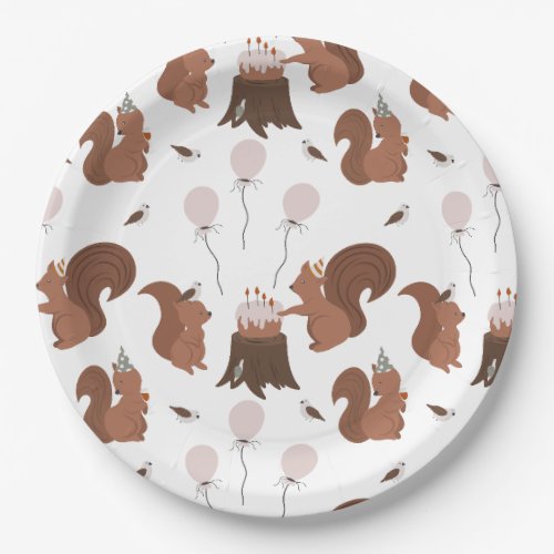 Party Animals Squirrel Birthday Party Paper Plates