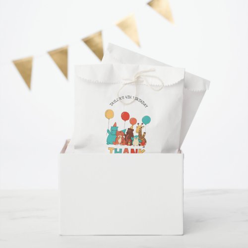 Party Animals Thank You Favor  Bag