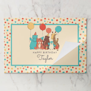 Party Animals Tiger, Penguin, Hippo Kids Placemats
