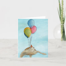 Party Animals: Turtle Greeting Card 4"x5.6"