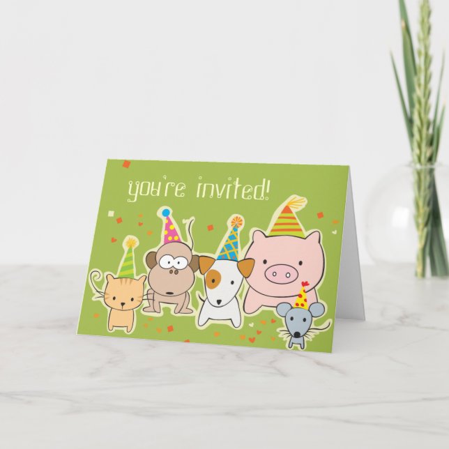 party animals -- you’re invited! invitation (Front)