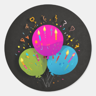 party anniversary classic round sticker