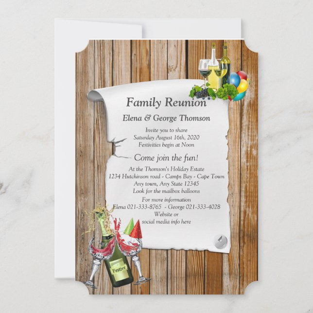 Party Announcements Reunion (Front)