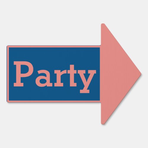 Party Arrow Customizable Sign