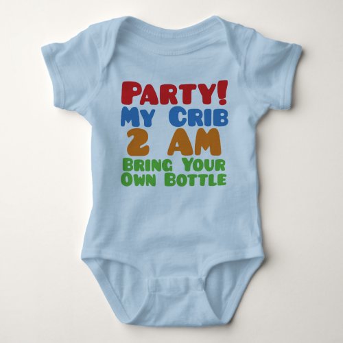 Party At My Crib Baby Bodysuit