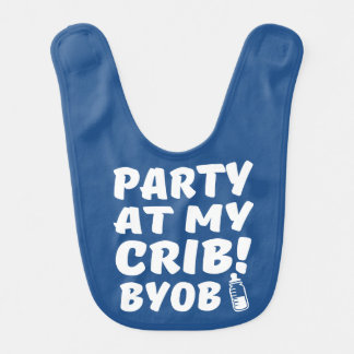 Party at my Crib funny baby bib