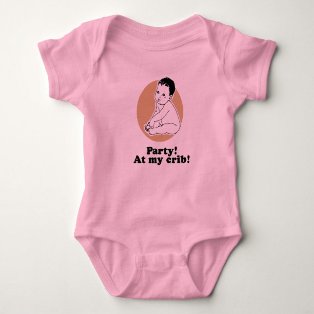 Party at my crib T-shirt Baby Bodysuit (Front)