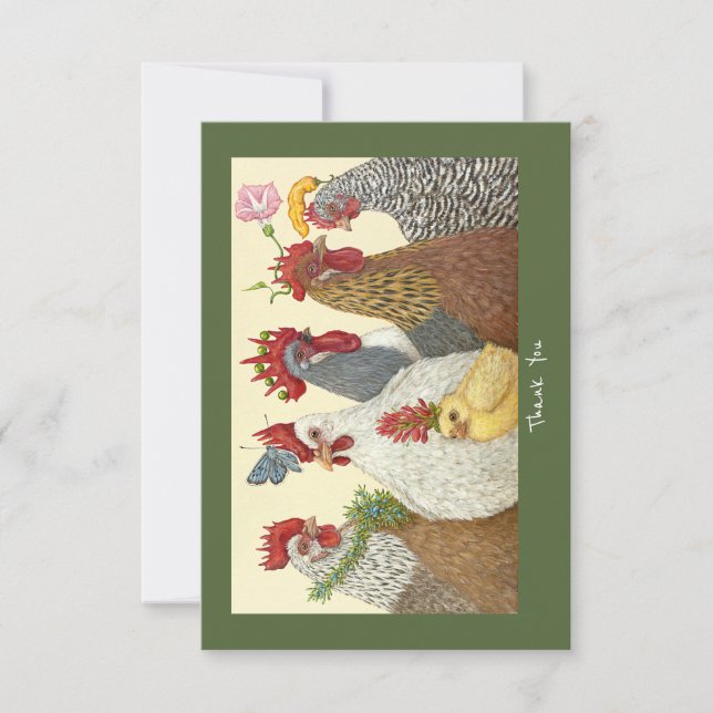 Party at the Coop thank you flat cards (Front)