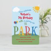Party at the Park Birthday Invitation (Standing Front)