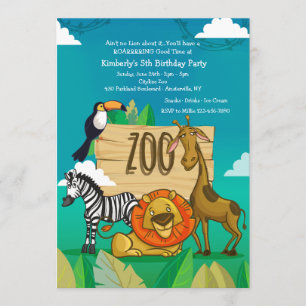 Party at the Zoo Invitation