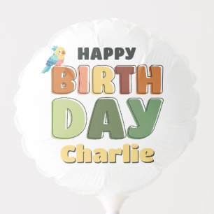 Party at the Zoo Safari Animal Happy Birthday Balloon