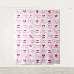 Party Backdrop Step and Repeat *50 and Fabulous*