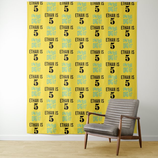 Party Backdrop Step and Repeat Boy Birthday (In Situ)