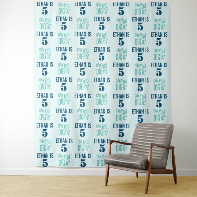 Party Backdrop Step and Repeat Boy Birthday (In Situ)